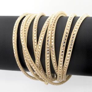 Wrap-Star Bracelet, Golden Touchstone Crystal by Swarovski